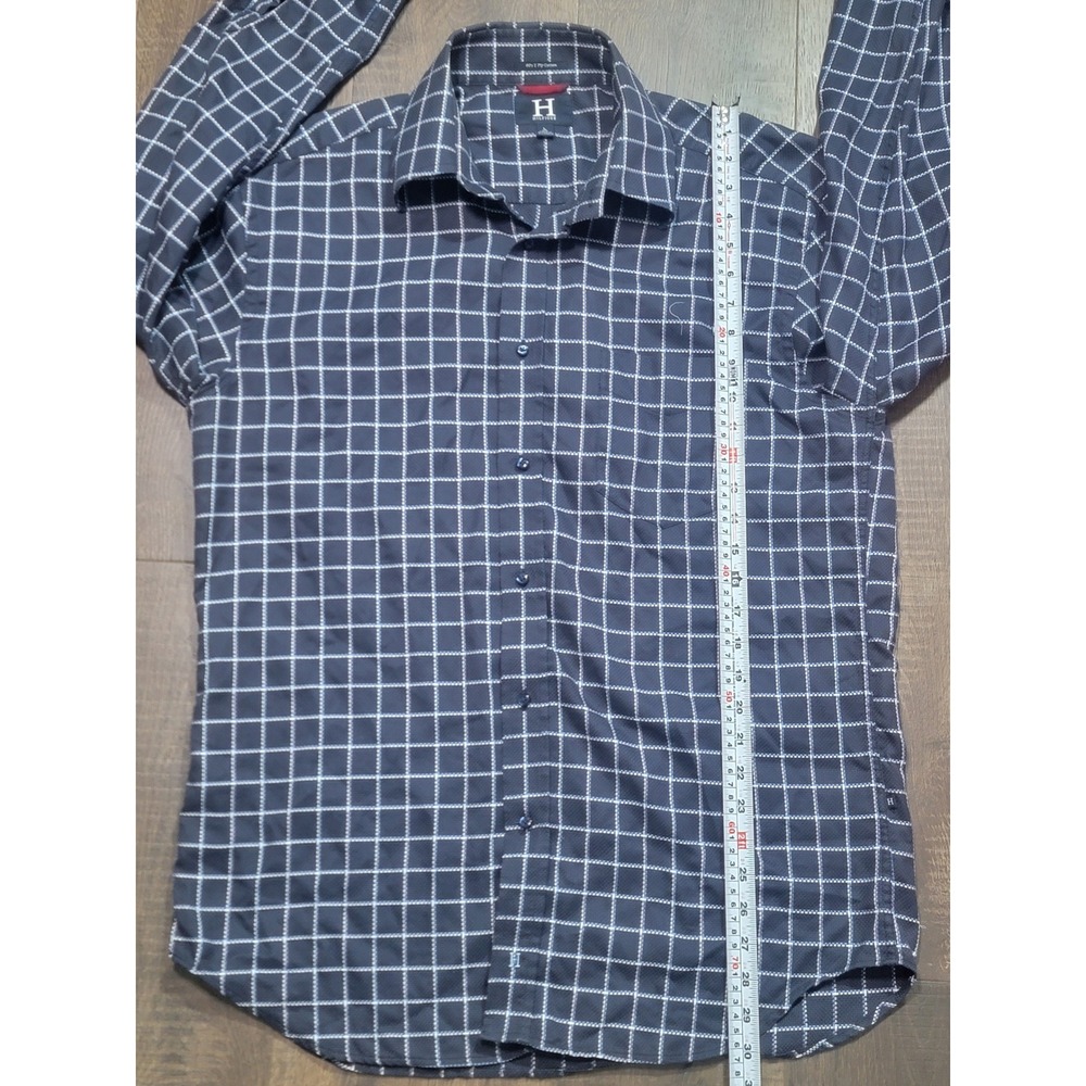 Tommy Hilfiger Men's Long Sleeve Grid Check Button Down Shirt Size L